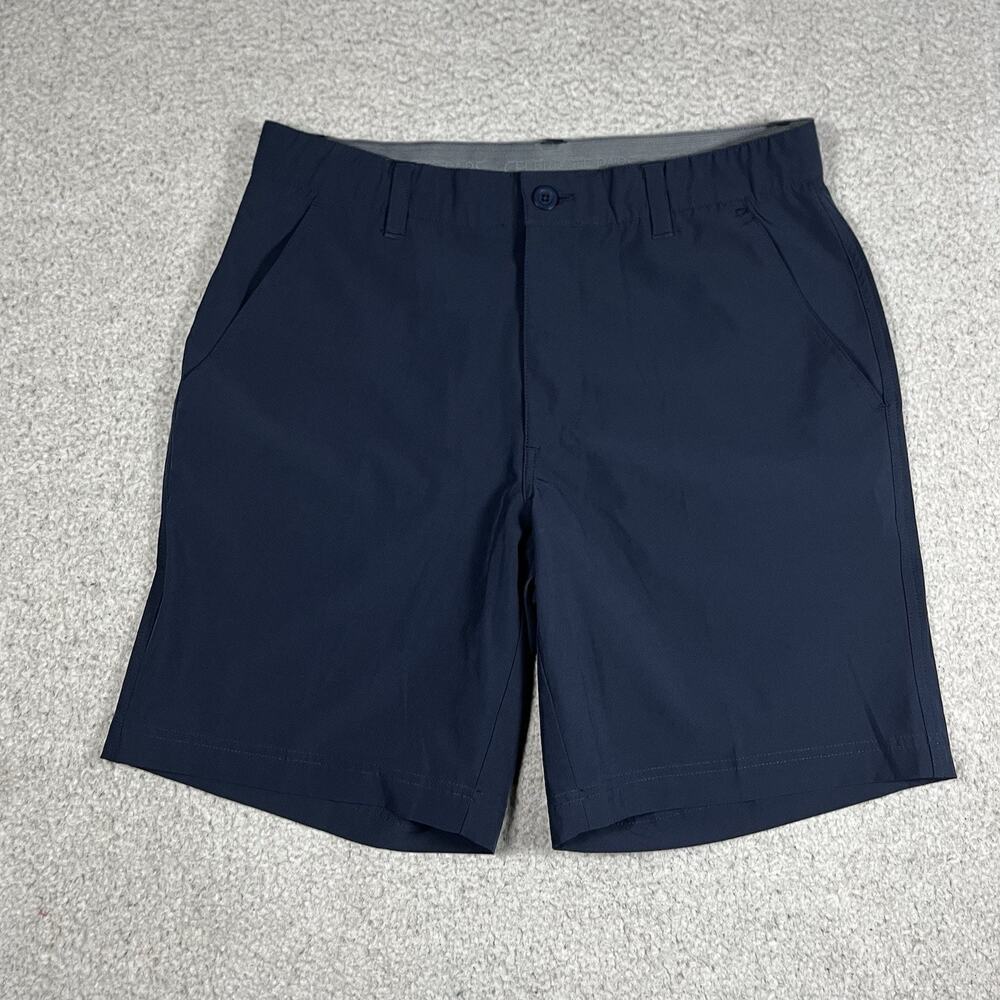 Swannies Shorts Mens 32 Blue Golf Performance Chino Stretch Wicking 9"